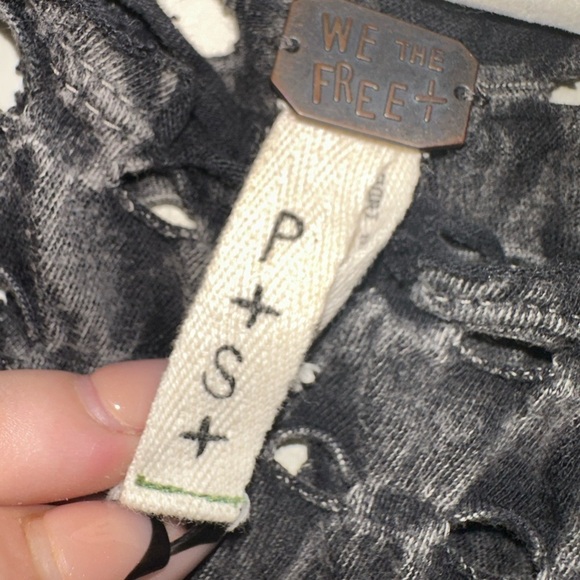 We the free women’s black hole distressed tank boho grunge beach PS festival - Picture 7 of 9